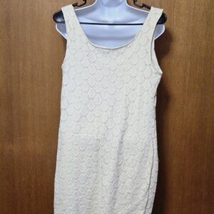 494. Forever 21 Crochet Doily Dress Size Large Off White